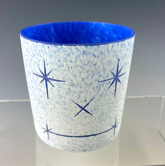 Blue Clown Bot Face Cup