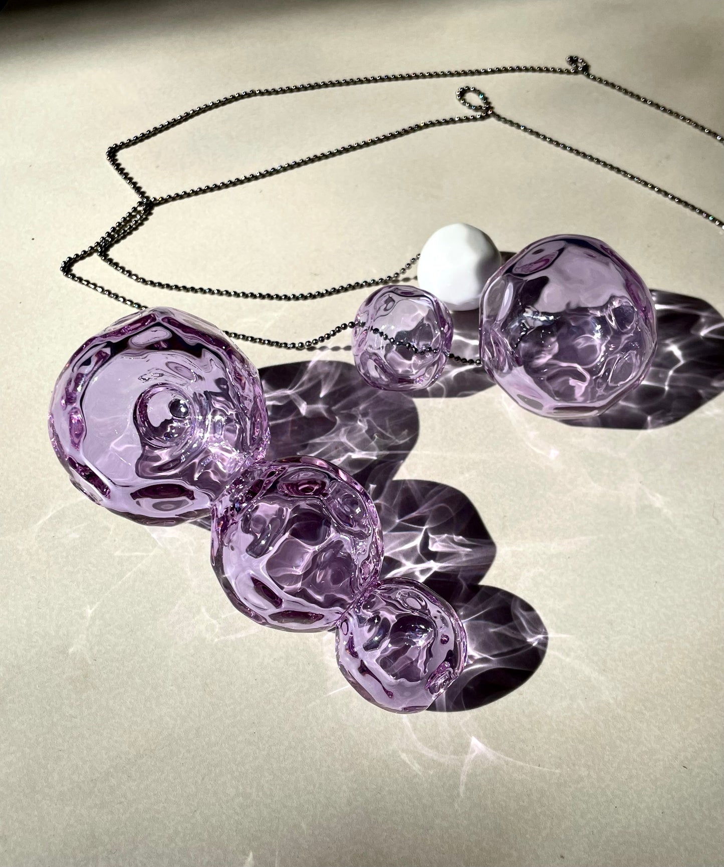 Purple Glamour Ice - Dry Pipe & Cluster Pendant set