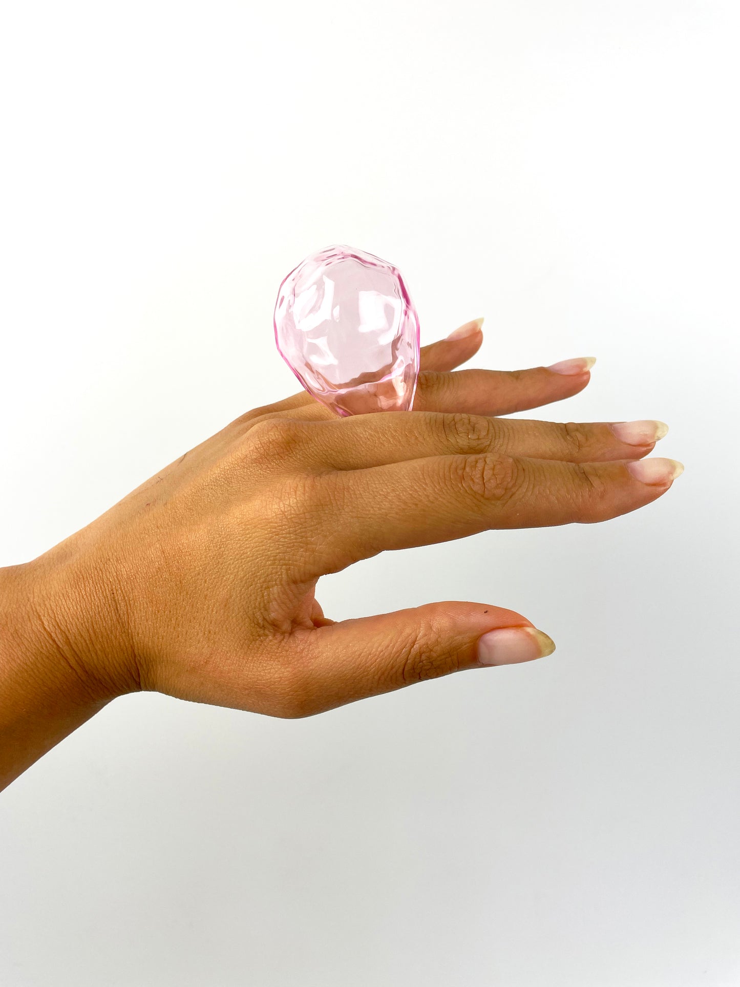 Transparent Pink Blow Pop Ring - Size 7.5