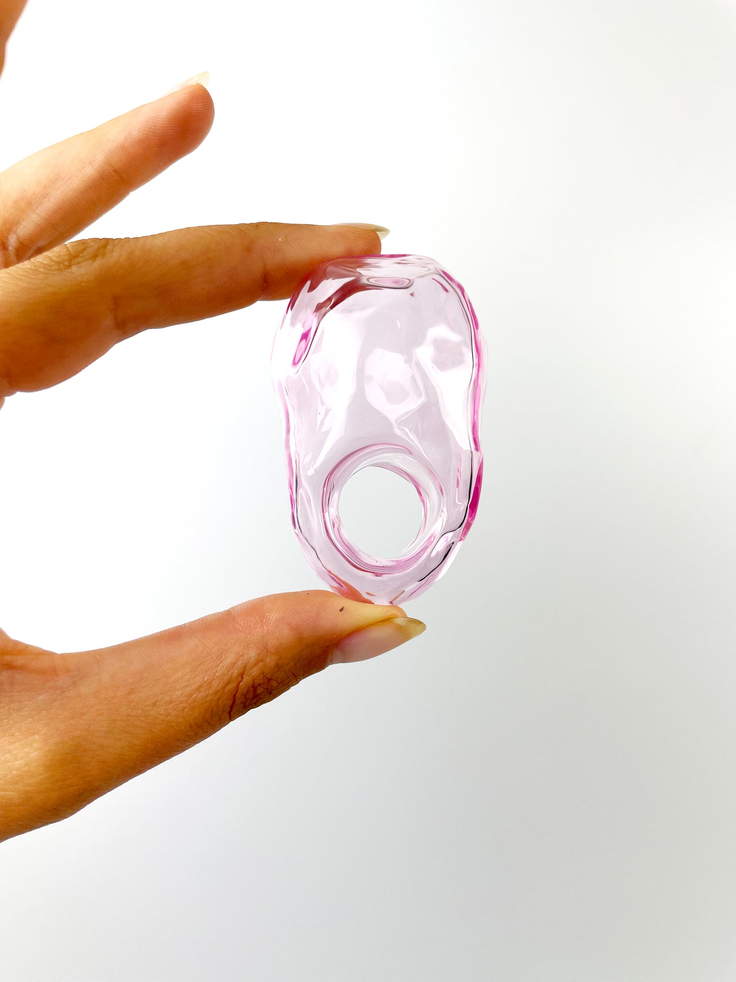 Transparent Pink Blow Pop Ring - Size 7.5