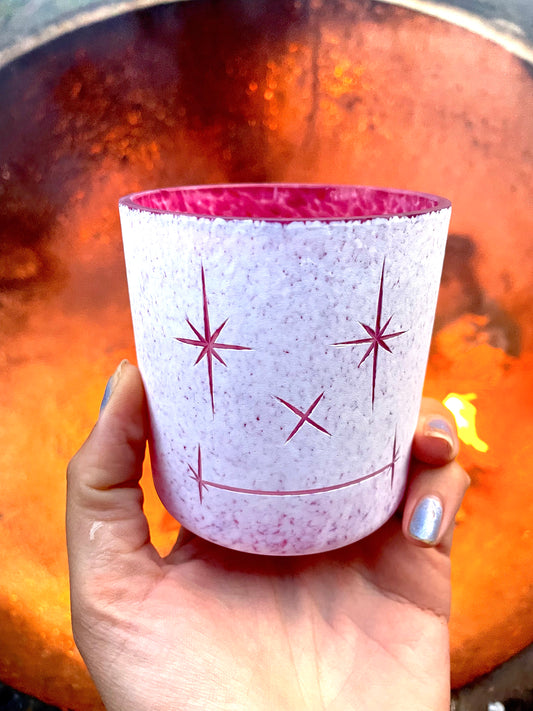 Pink Clown Bot Face Cup