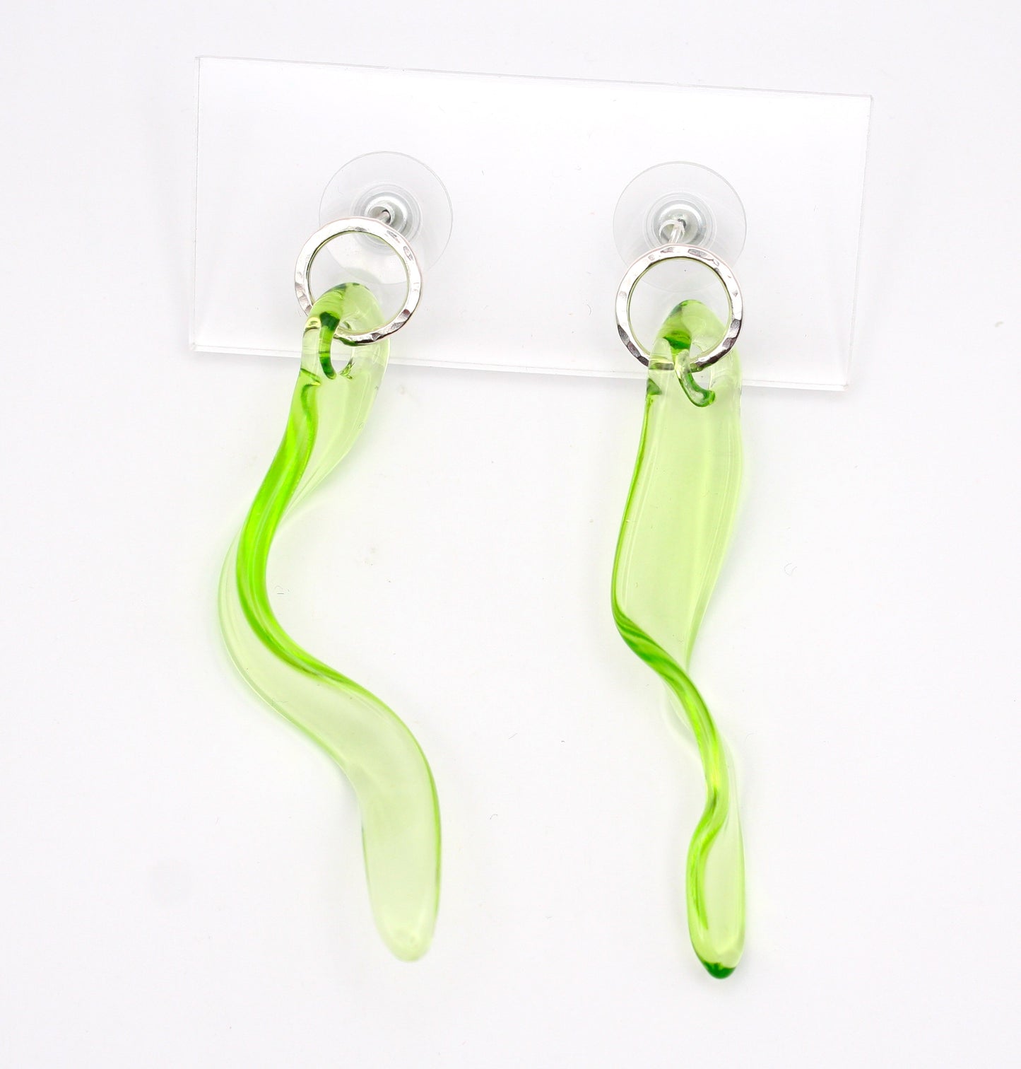 Vibrant Green Whisper Earrings