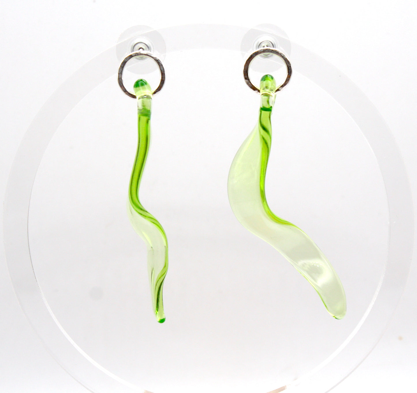 Vibrant Green Whisper Earrings