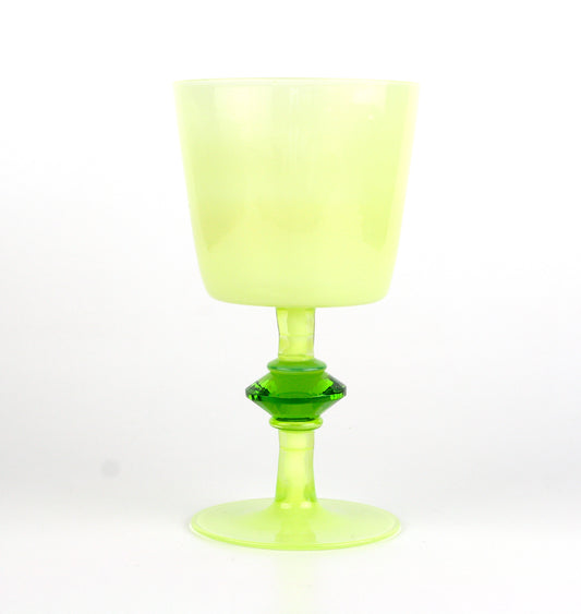 Pastel Negroni Glass - Lime Green Gem