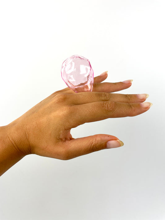 Transparent Pink Blow Pop Ring - Size 7.5