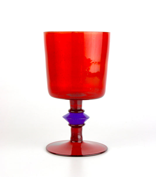 Red Negroni Glass - Purple Gem