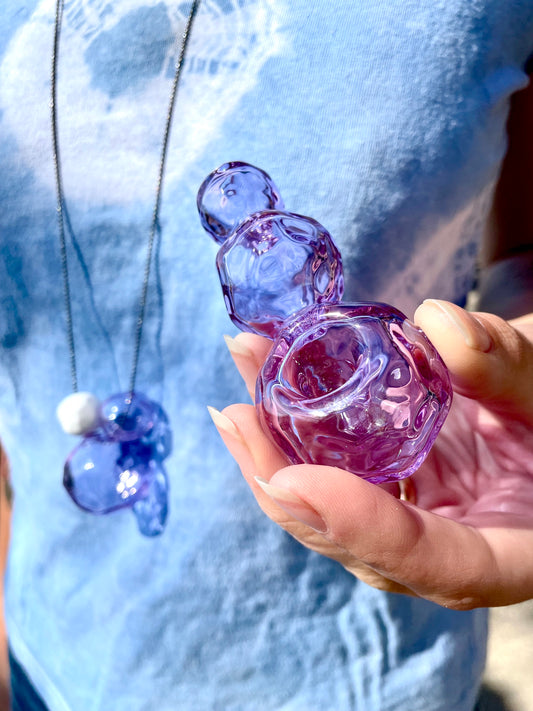 Purple Glamour Ice - Dry Pipe & Cluster Pendant set