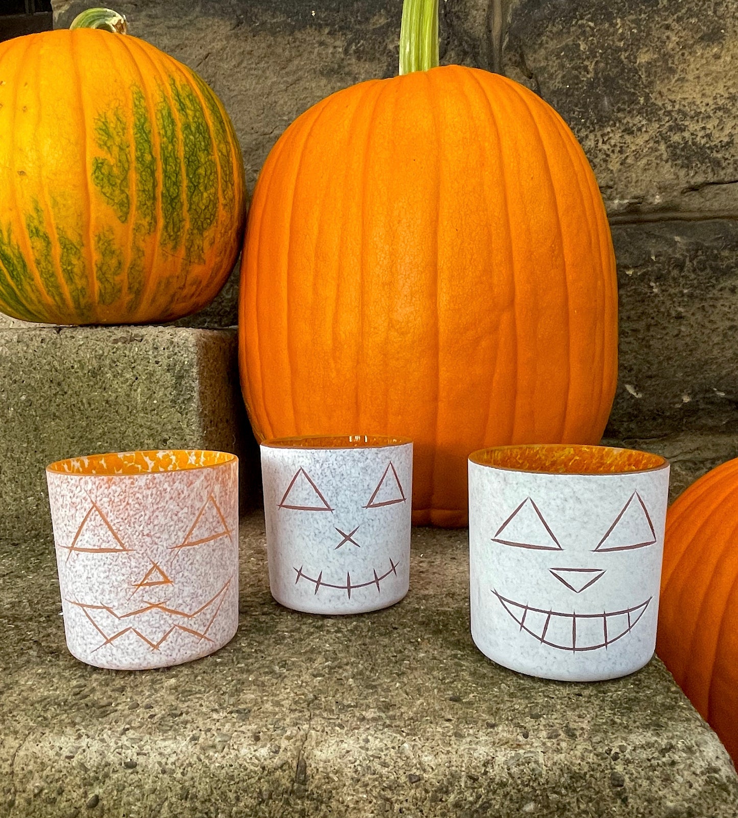 Orange Jack-o-Lantern Face Cup